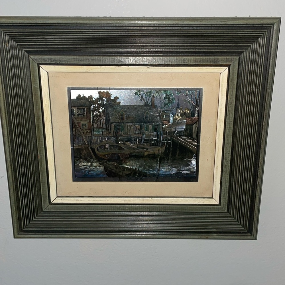 VINTAGE PIC METALLIC OF HARBOR SHELTER